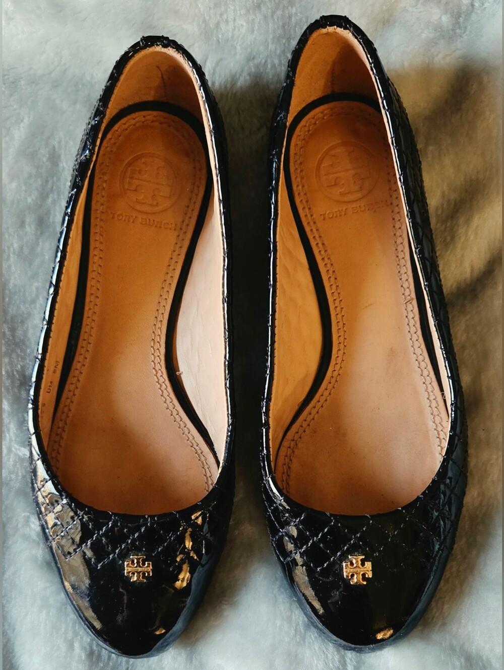Tory Burch Black Patent Leather Ballet Flats